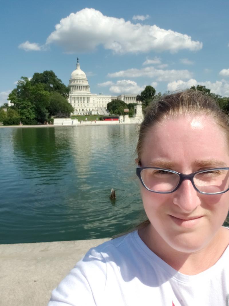 TPS fellow Irene Gentzel during a recent trip to Washington, D.C. 