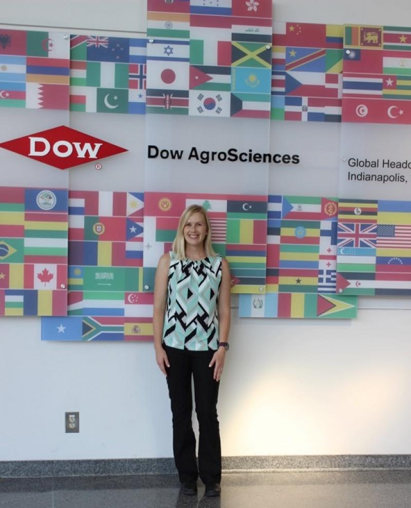 TPS Fellow Ashley Yates during her internship at DOW AgroSciences