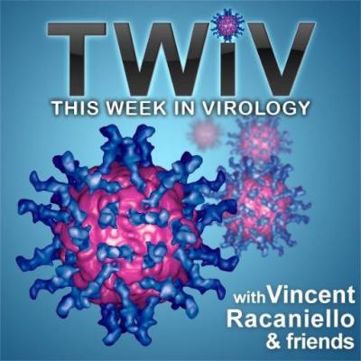 This Week in Virology logo featuring images of a virus