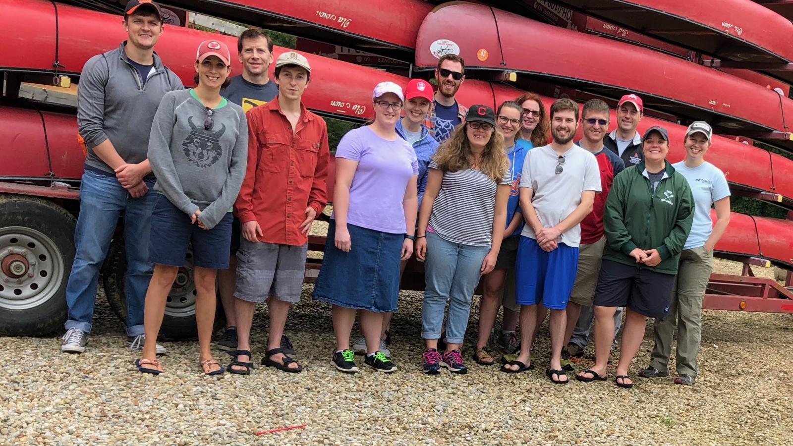TPS fellows and faculty after canoeing during a program retreat