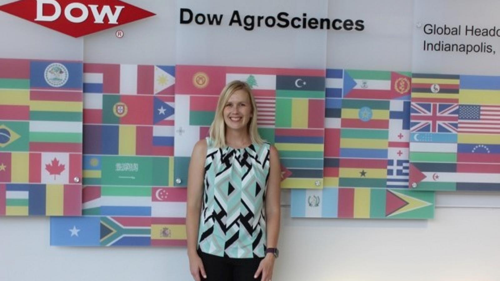 TPS Fellow Ashley Yates during her internship at DOW AgroSciences